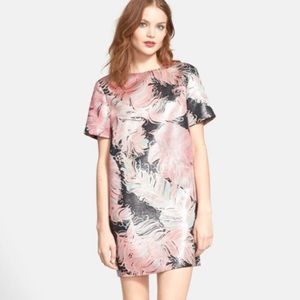 Kate Spade • Regal Plumes Metallic Shift Dress